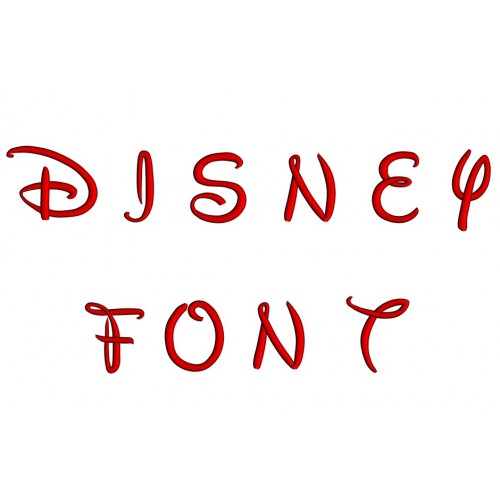 Disney Upper Case Embroidery Font Digitized  1 2 3 inch Instant Download